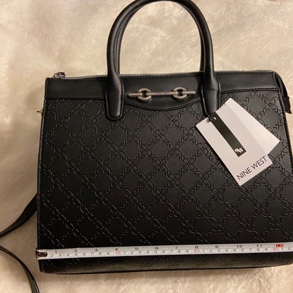 Nine West Ellena Embroidered Logo Satchel - Picture 3 of 6